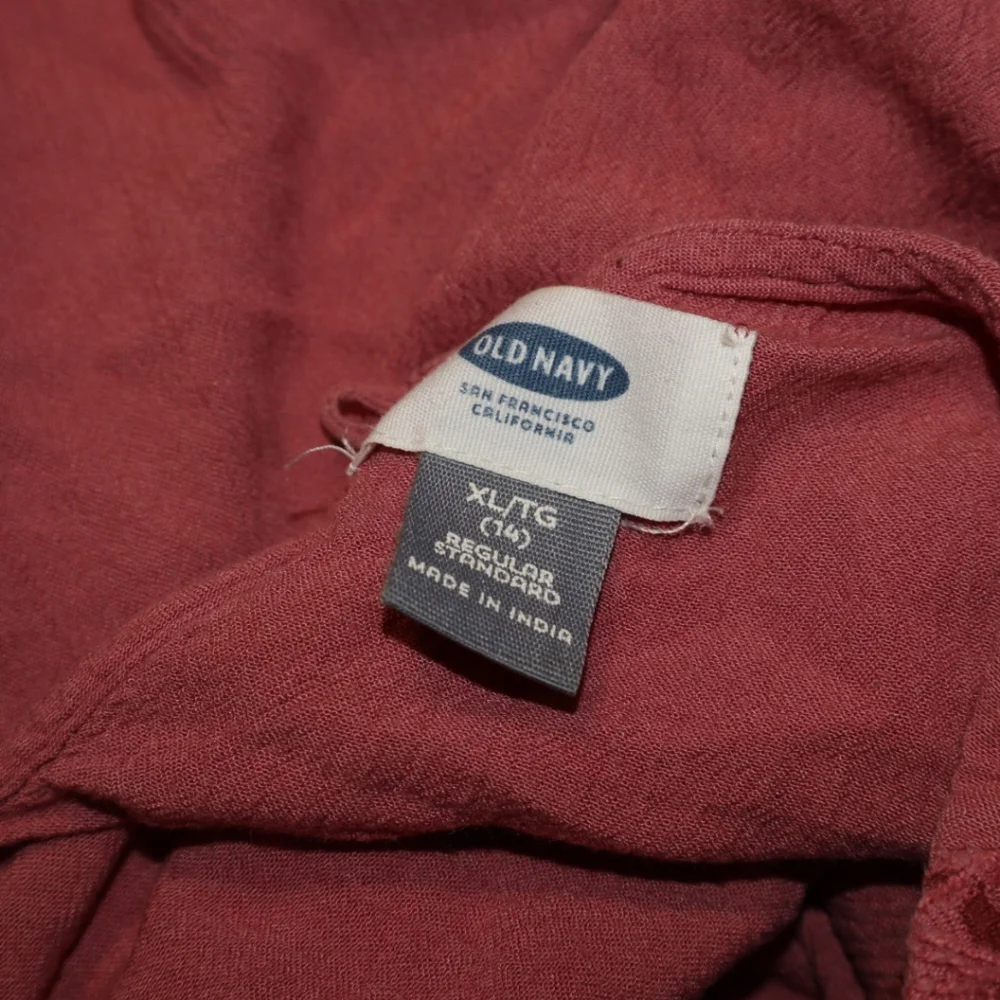 Old NAVY PINK‎ TOP EMBROIRDERED GIRLS XL